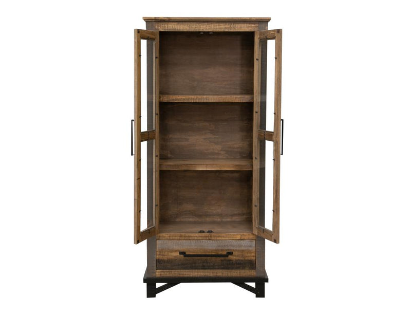 Loft Brown Display Cabinet - shelf detail