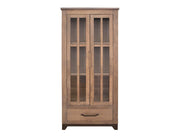 Natural Parota Display Cabinet - complete cabinet