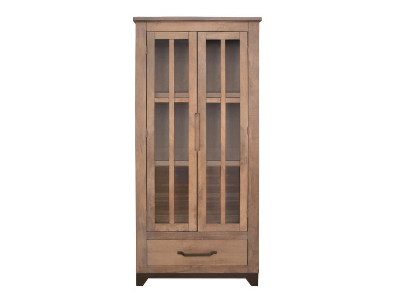 Natural Parota Display Cabinet - complete cabinet