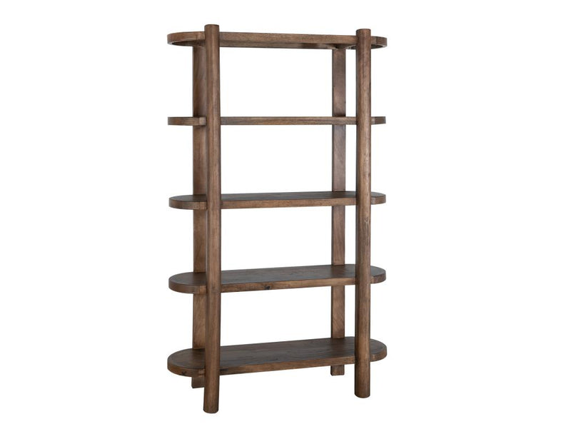 Balam Brown Bookcase angled view
