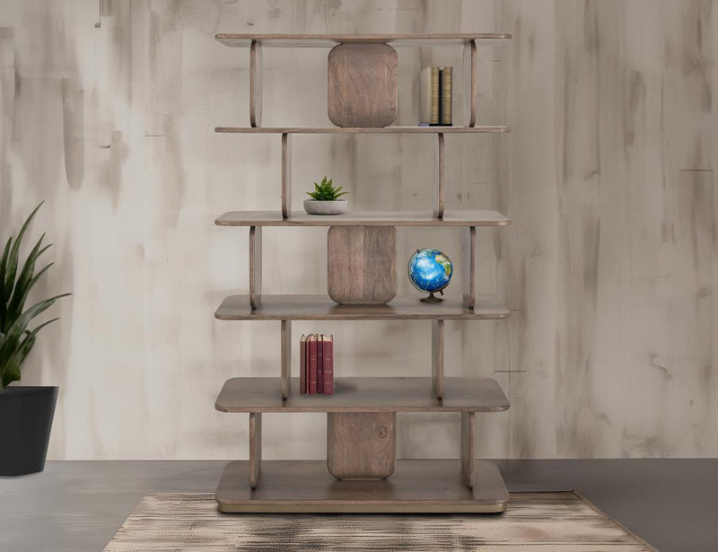 Mezquite Bookcase styled with books and decor