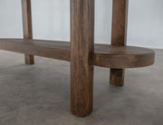 Balam Brown Bookcase wood grain detail