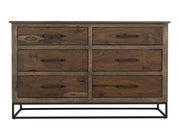Natural Teca 6 Drawer Dresser - Barewood