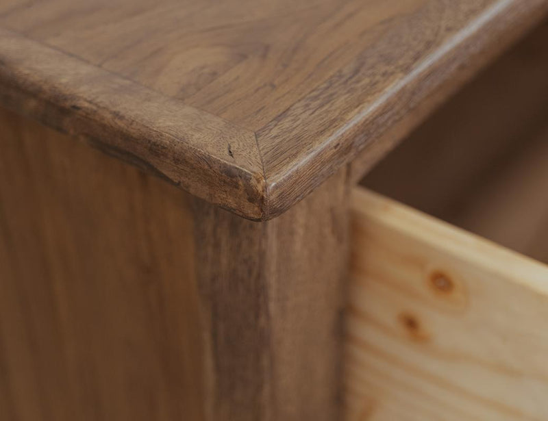 Natural Teca 5 Drawer Chest - Barewood
