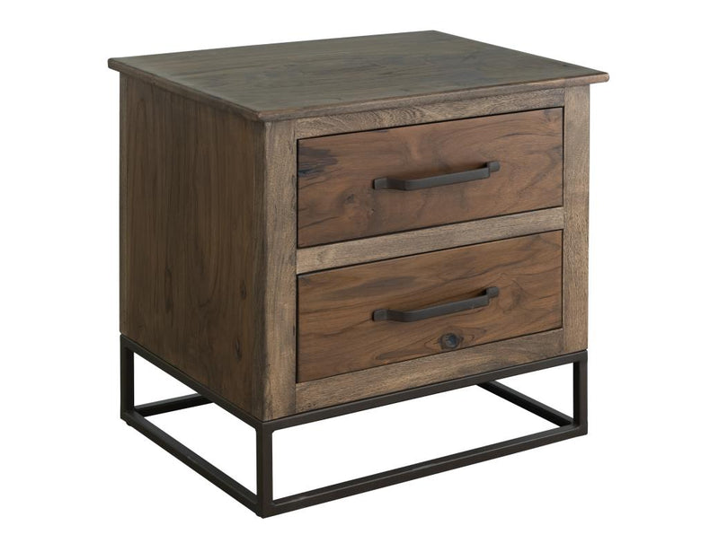 Natural Teca 2 Drawer Nightstand - Barewood