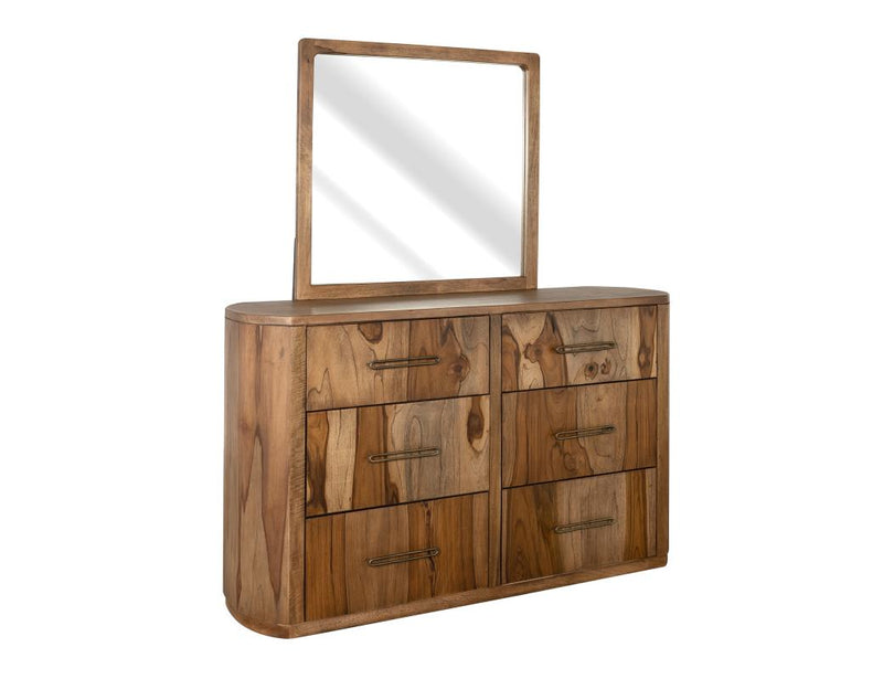 Balam Brown Dresser with matching mirror