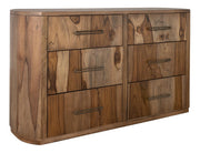 Balam Brown Dresser, six-drawer, solid mango wood