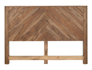 Balam Brown Bed headboard in solid mango with chevron grain