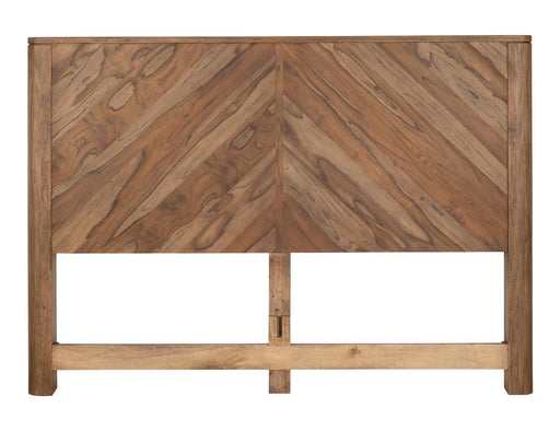 Balam Brown Bed headboard in solid mango with chevron grain