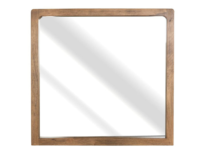 Balam Brown Mirror, rectangular solid mango frame