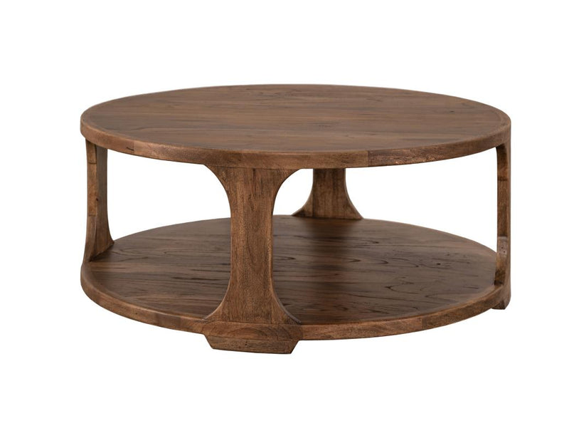Balam Brown round cocktail table