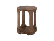 Balam Brown round chairside table