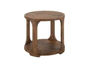Balam Brown round end table