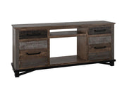 Loft Brown 70" TV Console - fireplace-ready cabinet