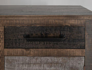 Loft Brown 70" Fireplace TV Console - base detail