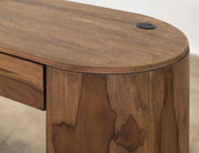 Balam Brown Desk angled view