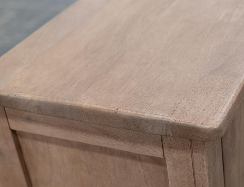 Natural Parota 88" TV Stand - grain detail