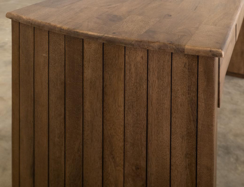 Mezquite 3 Drawer Desk styled in a home office