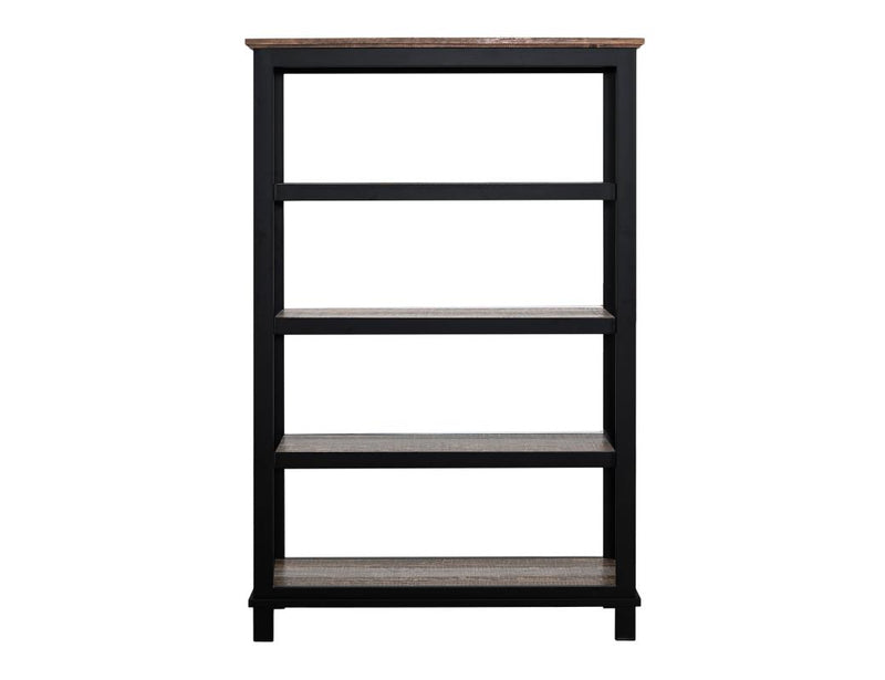 Loft Brown Bookcase - 4-shelf industrial bookcase