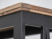 Loft Brown Bookcase - metal frame detail