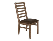 Balam Brown Dining Chair, faux-leather seat