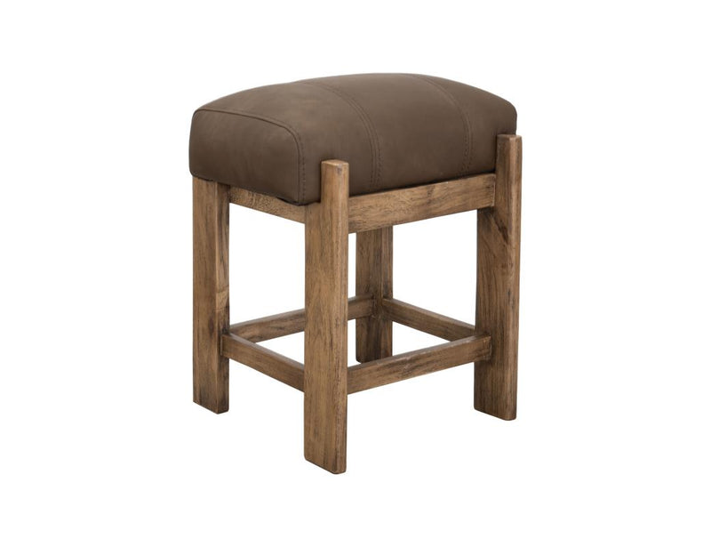 Balam Brown Counter Stool, tan fabric
