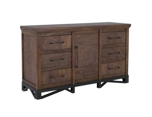 Walnut 6 Drawer Dresser - Barewood