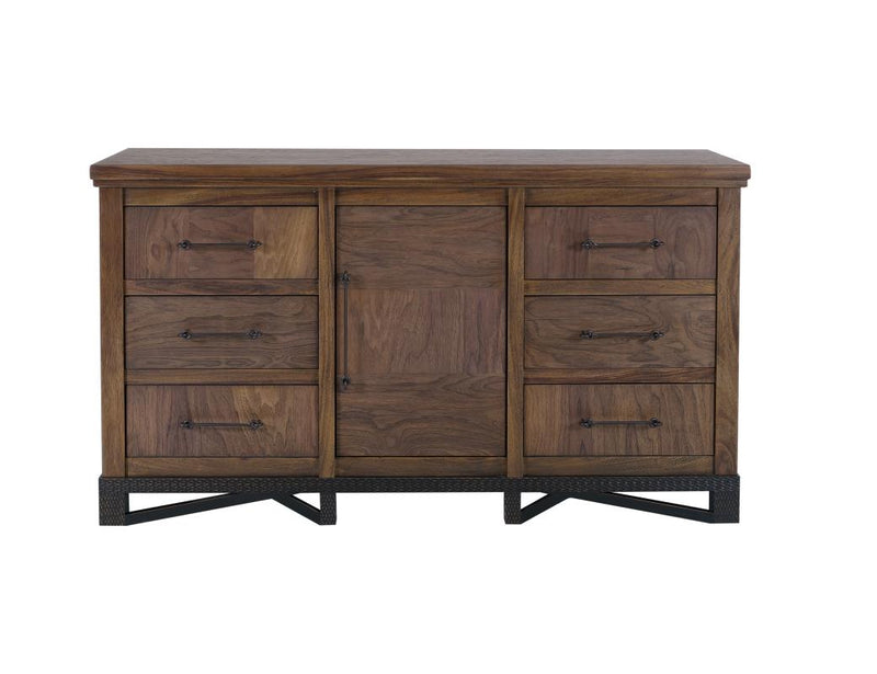 Walnut 6 Drawer Dresser - Barewood