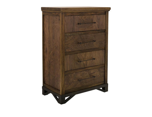 Walnut 4 Drawer Chest - Barewood