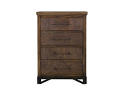 Walnut 4 Drawer Chest - Barewood