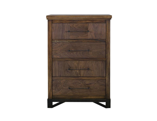 Walnut 4 Drawer Chest - Barewood