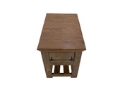 Walnut Storage Chairside Table - Barewood