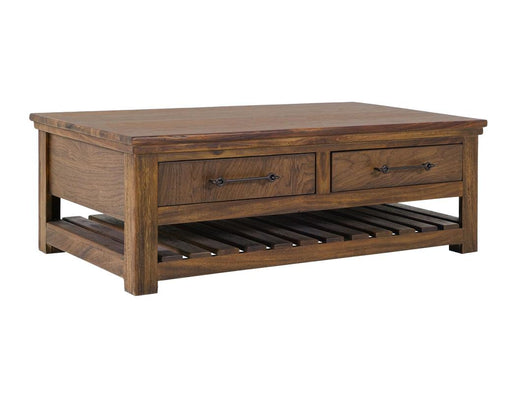 Walnut Storage Cocktail Table - Barewood