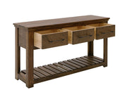 Walnut Storage Sofa Table - Barewood