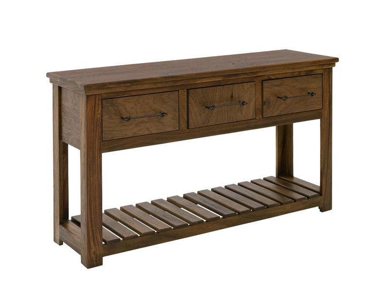 Walnut Storage Sofa Table - Barewood