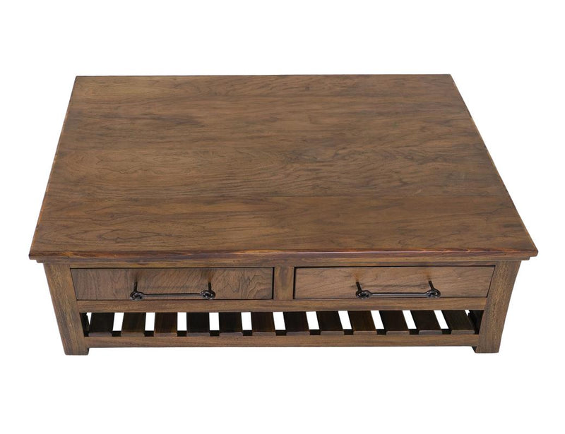 Walnut Storage Cocktail Table - Barewood