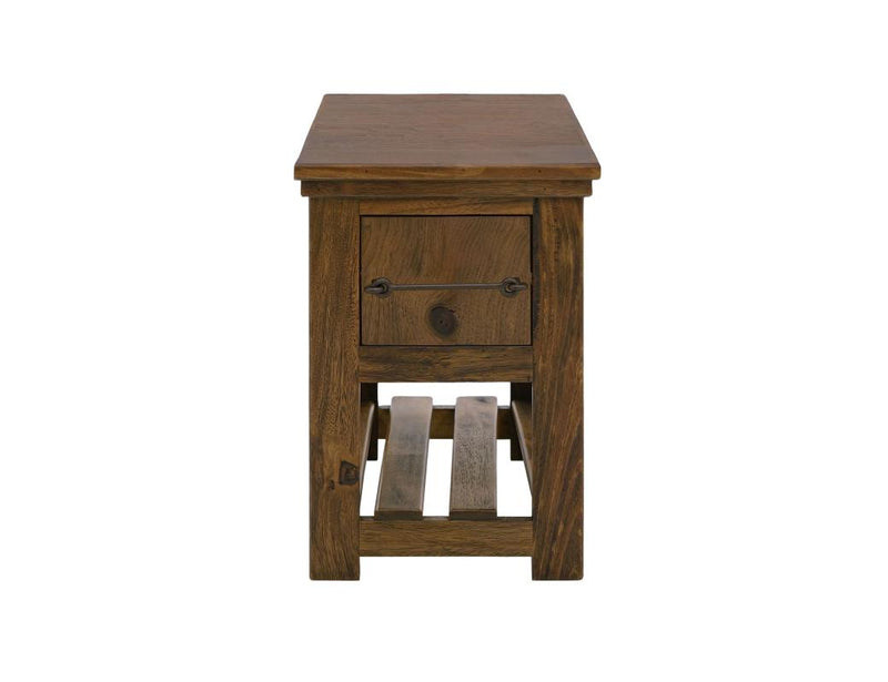 Walnut Storage Chairside Table - Barewood