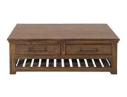 Walnut Storage Cocktail Table - Barewood