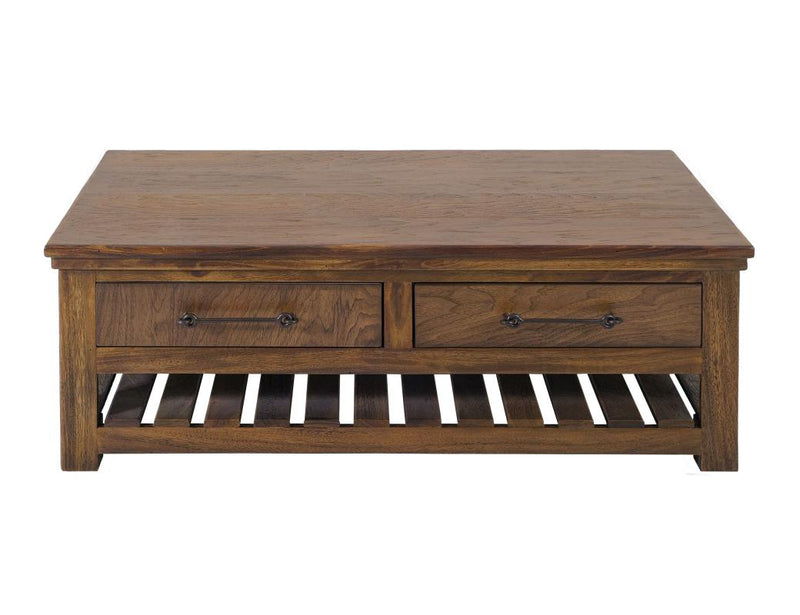 Walnut Storage Cocktail Table - Barewood