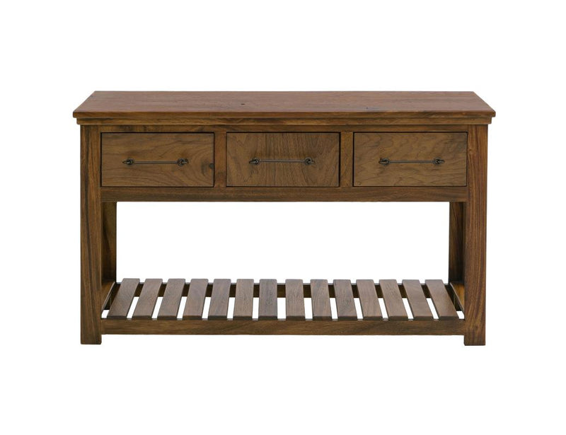 Walnut Storage Sofa Table - Barewood