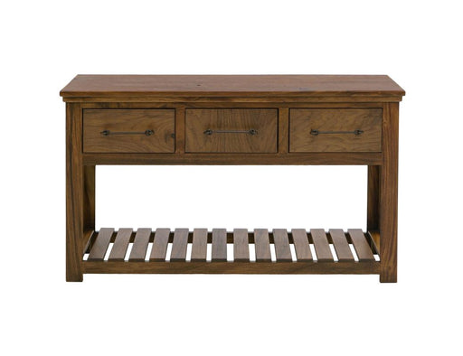Walnut Storage Sofa Table - Barewood
