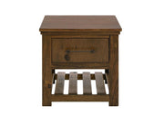 Walnut Storage End Table - Barewood