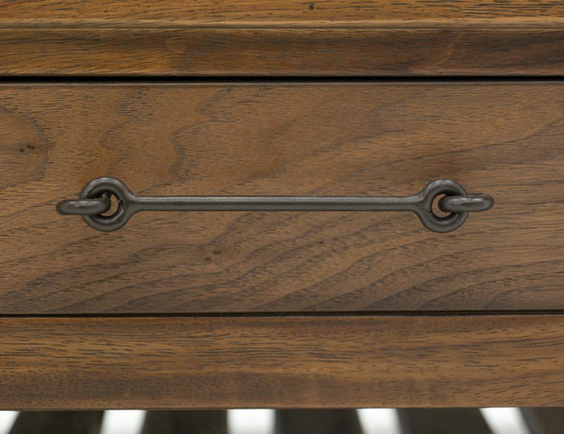 Walnut Storage End Table - Barewood