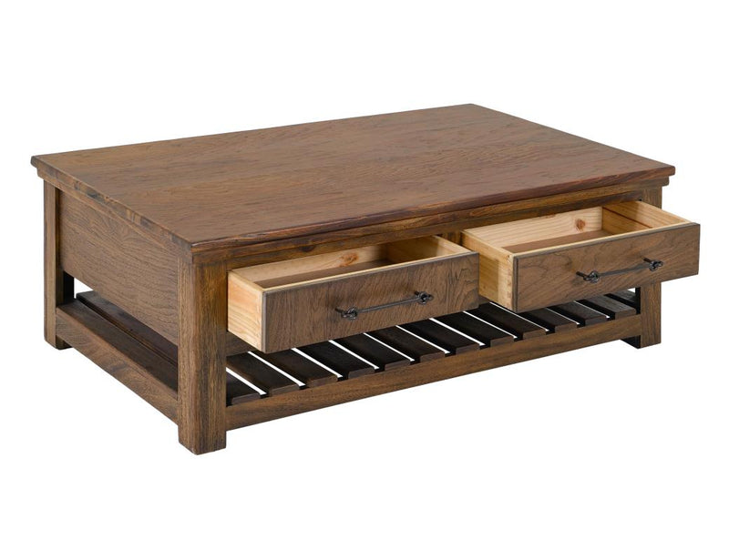 Walnut Storage Cocktail Table - Barewood