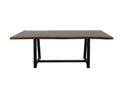 Walnut Live Edge Trestle Dining Table - Barewood
