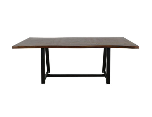 Walnut Live Edge Trestle Dining Table - Barewood