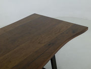 Walnut Live Edge Trestle Dining Table - Barewood