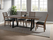 Walnut Live Edge Trestle Dining Table - Barewood