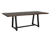 Walnut Live Edge Trestle Dining Table - Barewood