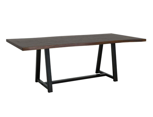 Walnut Live Edge Trestle Dining Table - Barewood